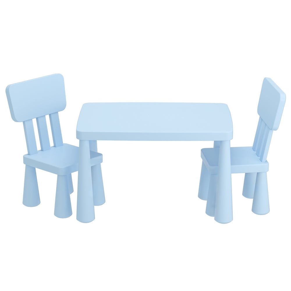 1 Keezi Kids Table and 2 Chairs Set Blue for kids outdoor play - PlayScapes Australia