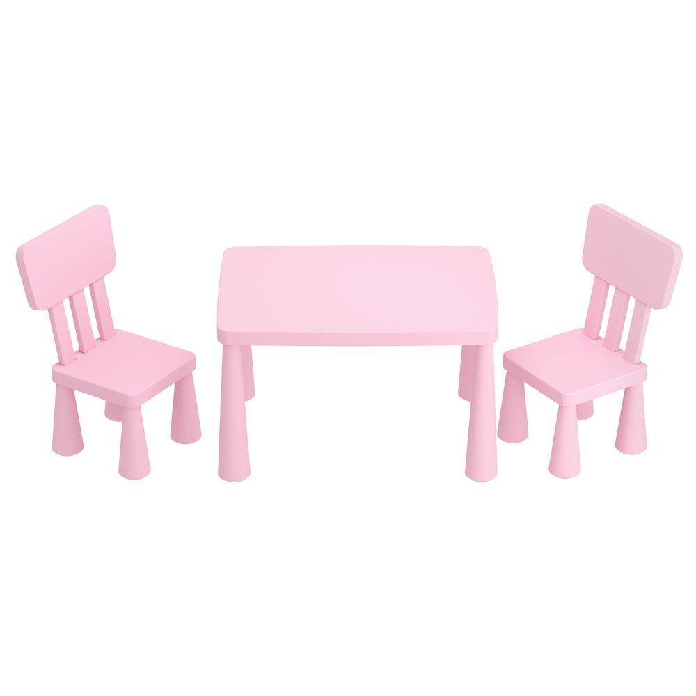 1 Keezi Kids Table and 2 Chairs Set Pink for kids outdoor play - PlayScapes Australia