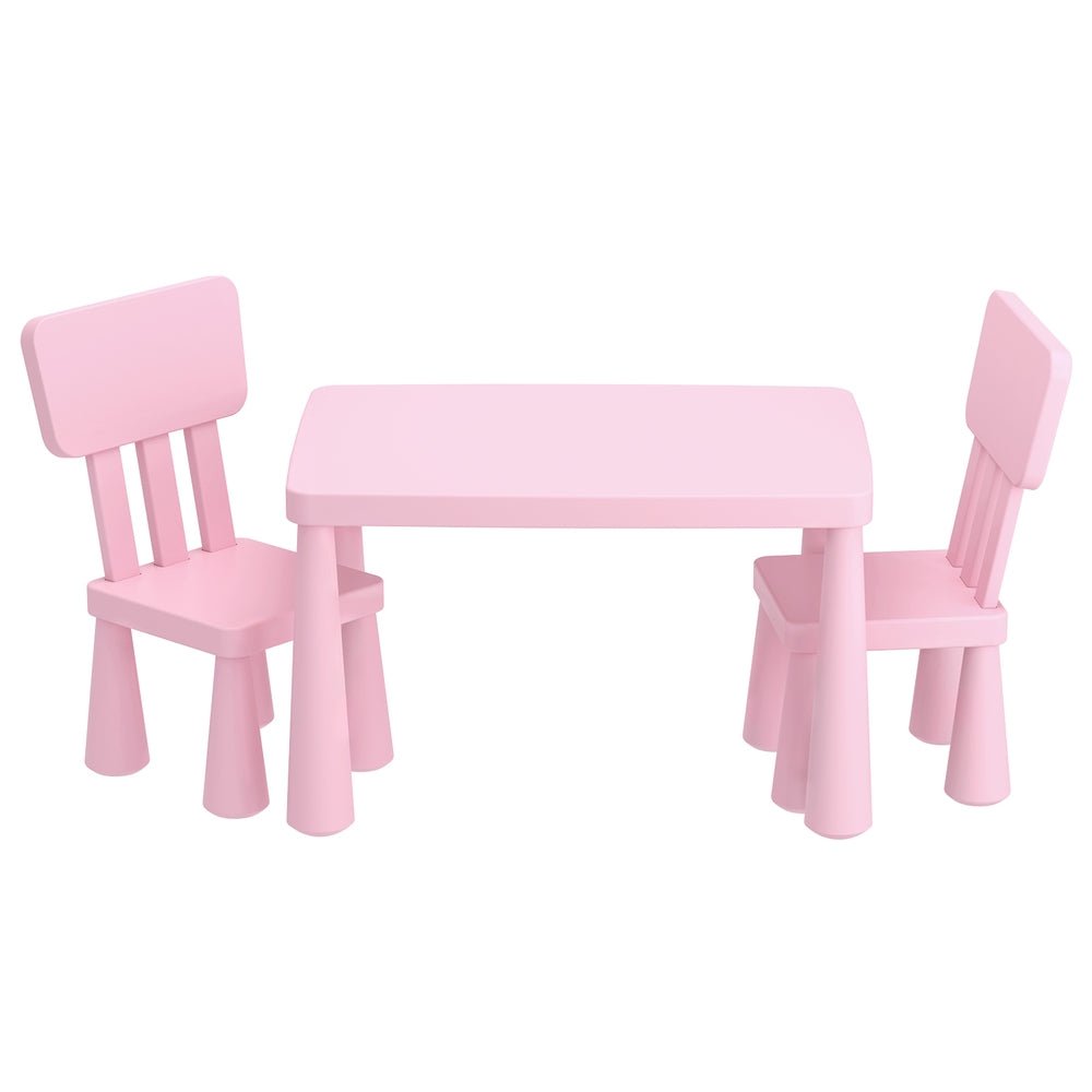 1 Keezi Kids Table and 2 Chairs Set Pink for kids outdoor play - PlayScapes Australia