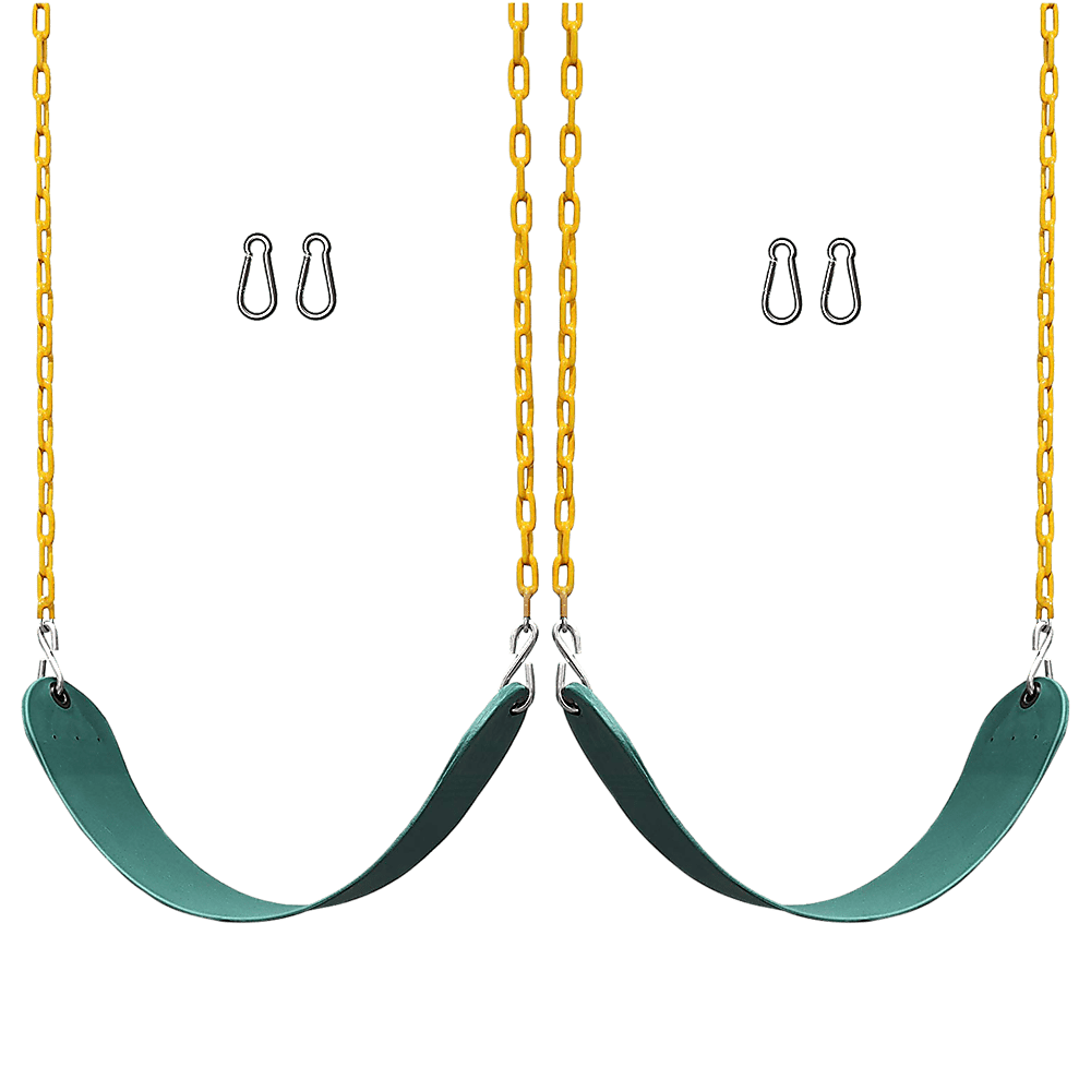 2 Pack Swings Seats Heavy Duty 66" Chain Plastic Coated Playground Swing for kids outdoor play - PlayScapes Australia