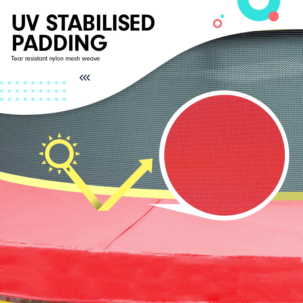 Kahuna 4.5ft Trampoline Round Free Safety Net Spring Pad Cover Mat Outdoor Red for kids outdoor play - PlayScapes Australia