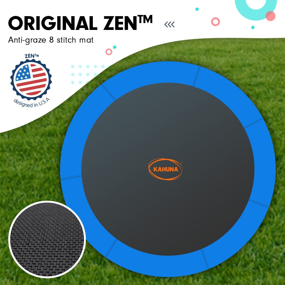 Kahuna 8ft Trampoline Safety Net Spring Pad Cover Mat Ladder Free Basketball Set for kids outdoor play - PlayScapes Australia