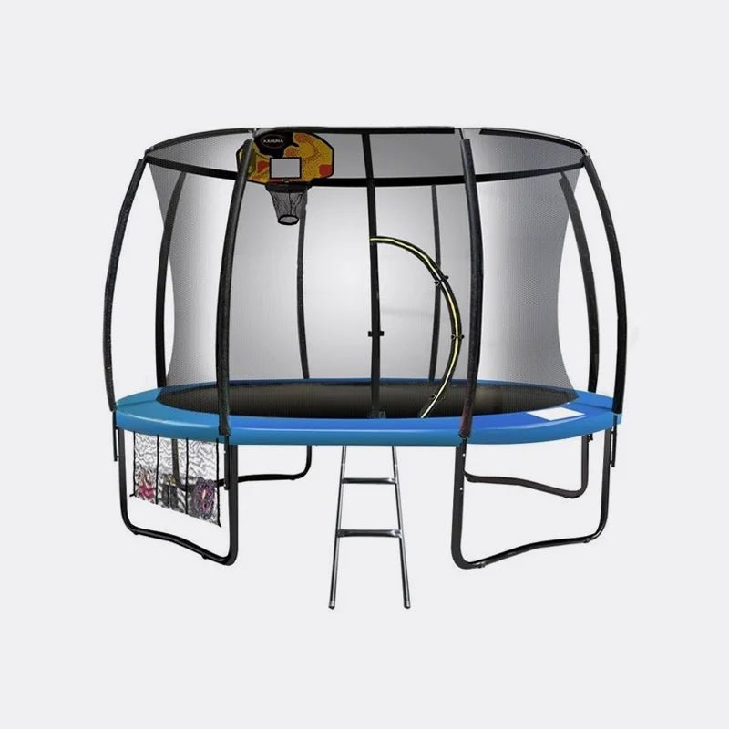 Kahuna 8ft Trampoline Safety Net Spring Pad Cover Mat Ladder Free Basketball Set for kids outdoor play - PlayScapes Australia