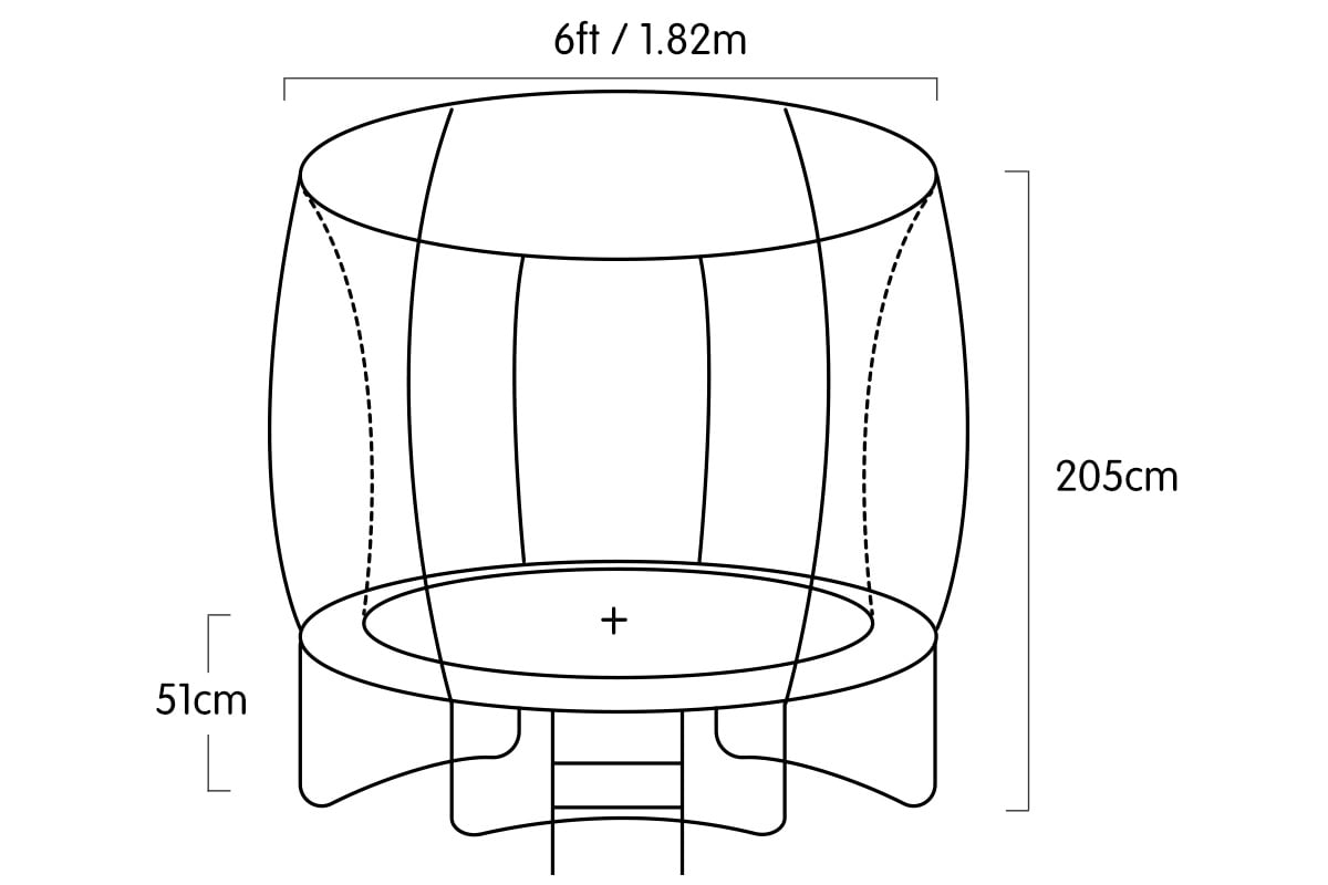 Kahuna Classic 6ft Outdoor Round Trampoline Safety Enclosure And Basketball Hoop Set - Pink for kids outdoor play - PlayScapes Australia