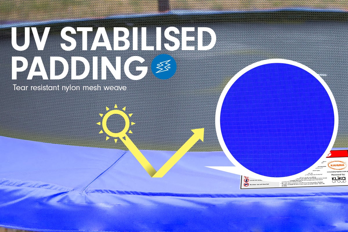 Kahuna Classic 6ft Trampoline Free Safety Net Spring Pad Mat Ladder Basketball Set - Blue for kids outdoor play - PlayScapes Australia