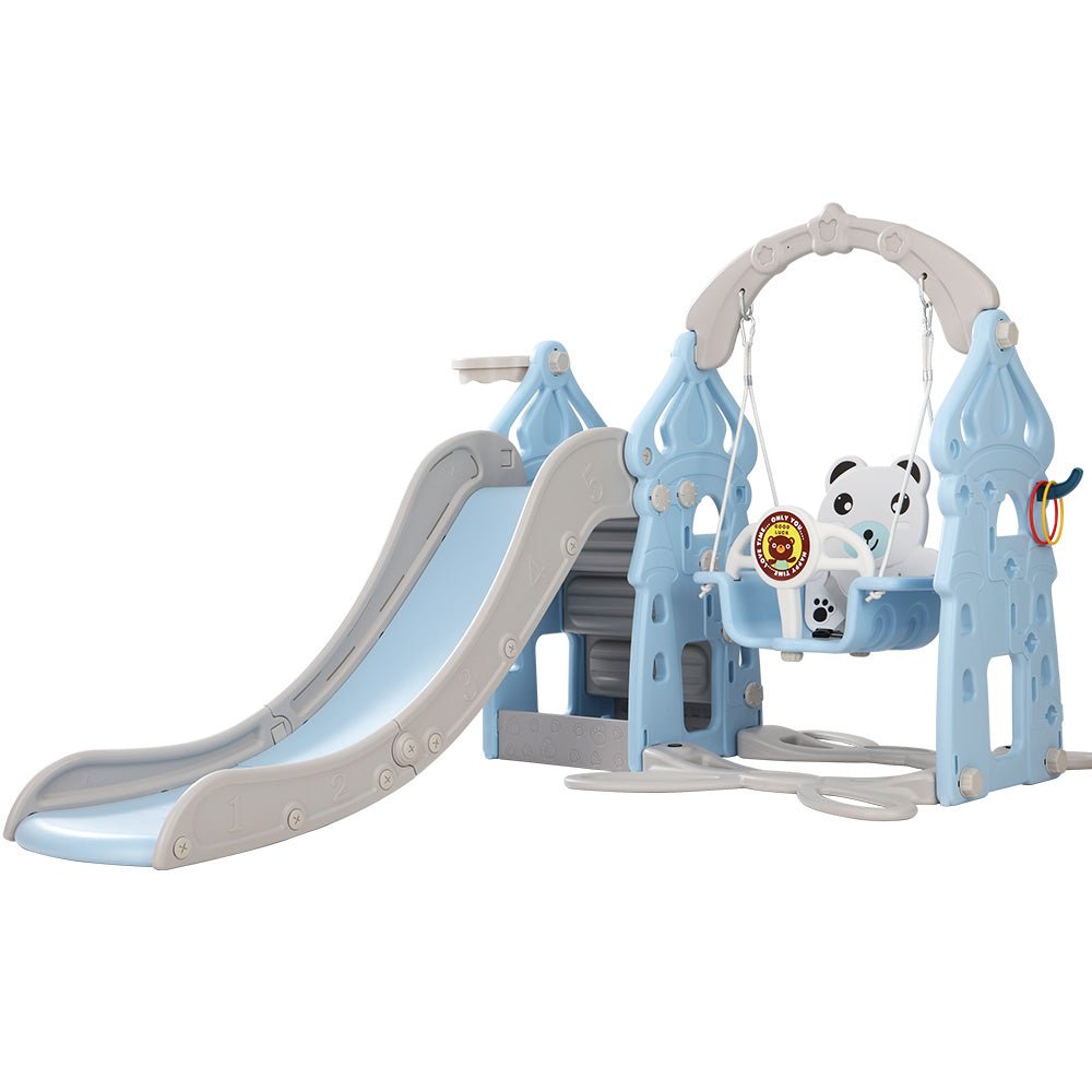Keezi Baby Gym, Toddler Slide Swing Set & Basketball Hoop. 170cm. for kids outdoor play - PlayScapes Australia