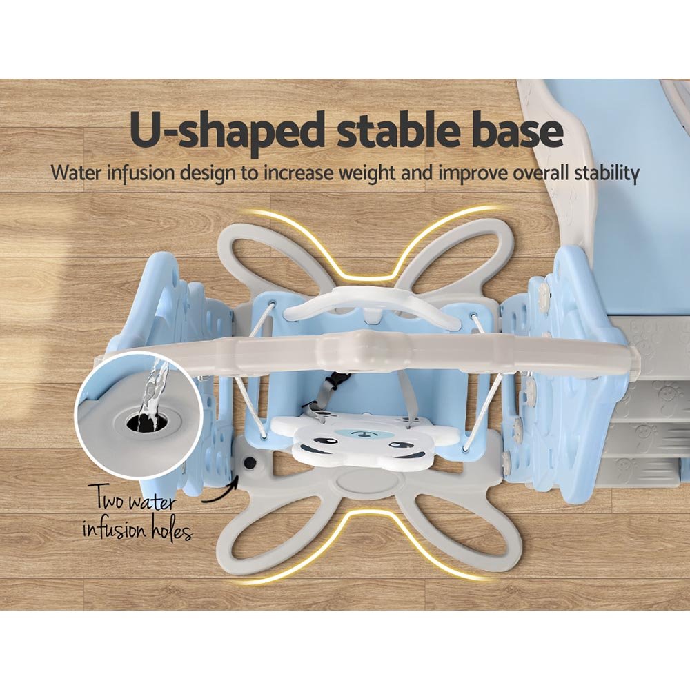 Keezi Baby Gym, Toddler Slide Swing Set & Basketball Hoop. 170cm. for kids outdoor play - PlayScapes Australia