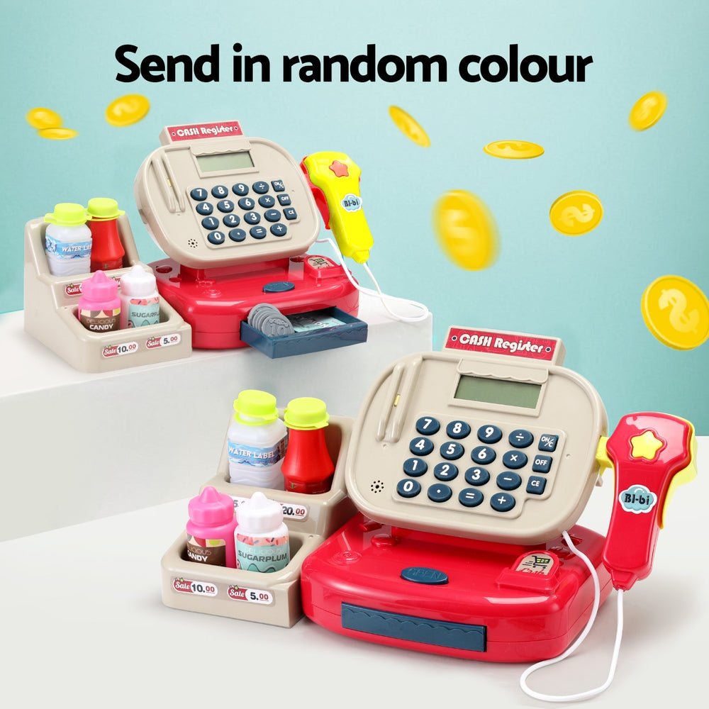 Keezi Kids Cash Register Calculator Pretend Play Shops Money Checkout Toys Set for kids outdoor play - PlayScapes Australia