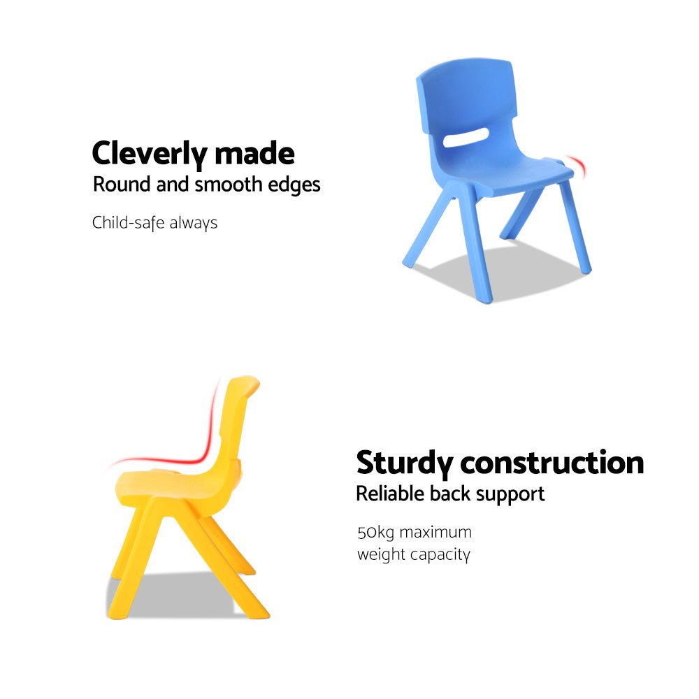 Keezi Kids Chairs Set Plastic Set of 4 Activity Study Chair 50KG for kids outdoor play - PlayScapes Australia