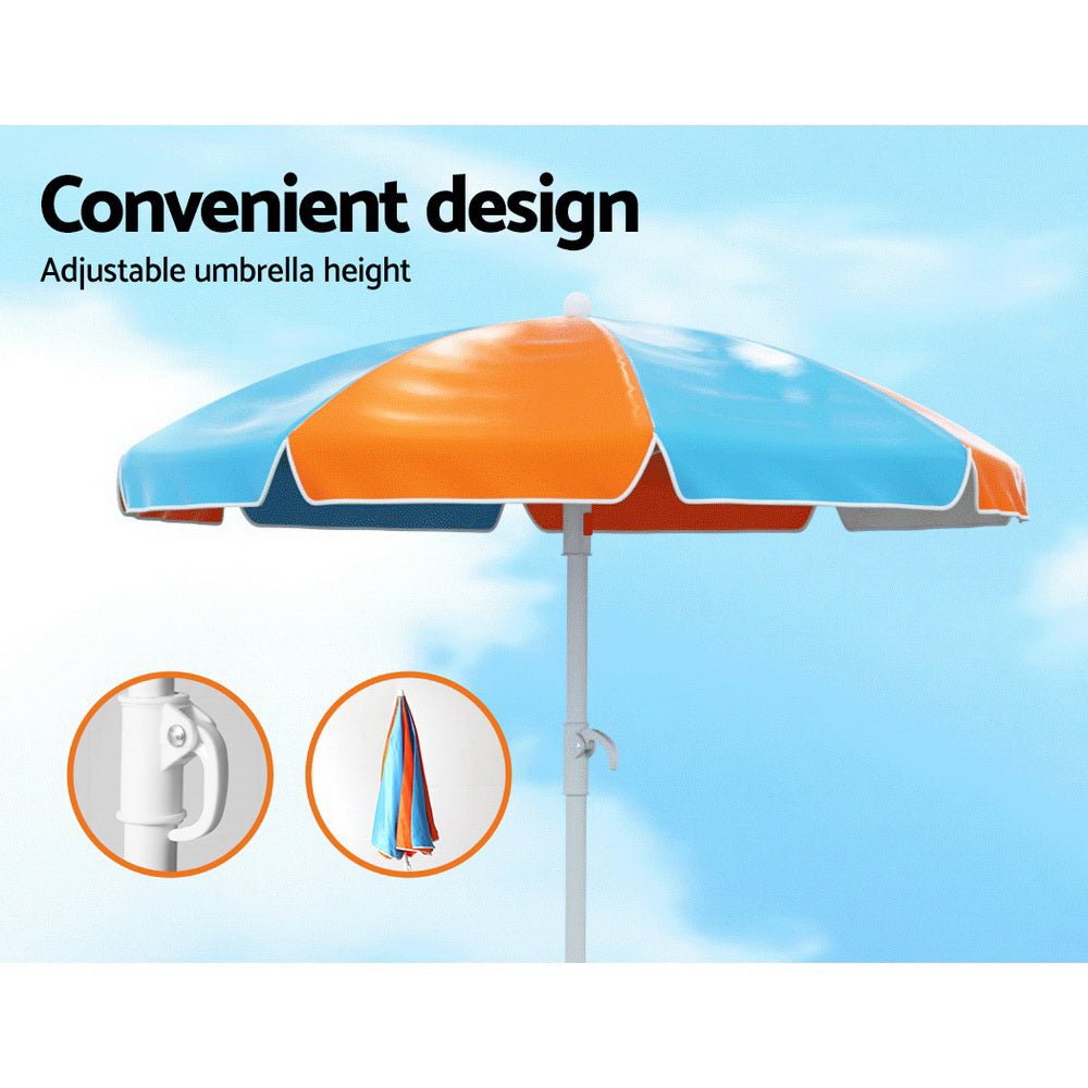 Keezi Kids Outdoor Table and Chairs Picnic Bench Umbrella Set Water Sand Pit Box for kids outdoor play - PlayScapes Australia