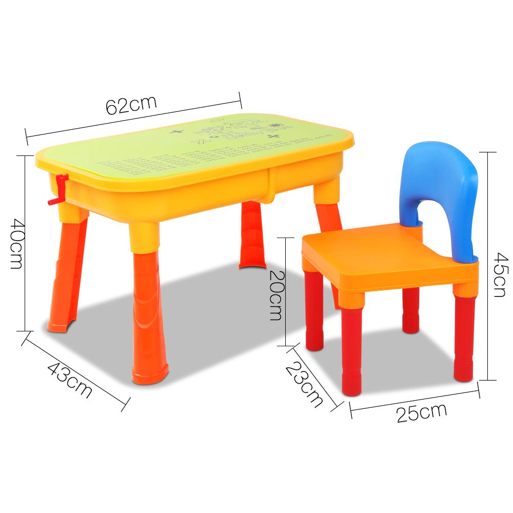 Keezi Kids Sandpit Pretend Play Set Sand Water Table Chair Outdoor Beach Toy for kids outdoor play - PlayScapes Australia