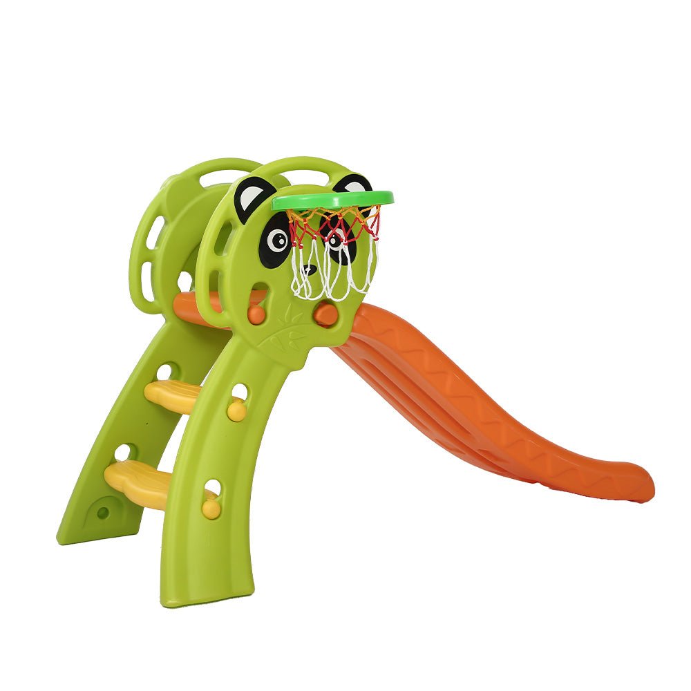 Keezi Kids Slide Set Basketball Hoop Indoor Outdoor Playground Toys 100cm Orange for kids outdoor play - PlayScapes Australia