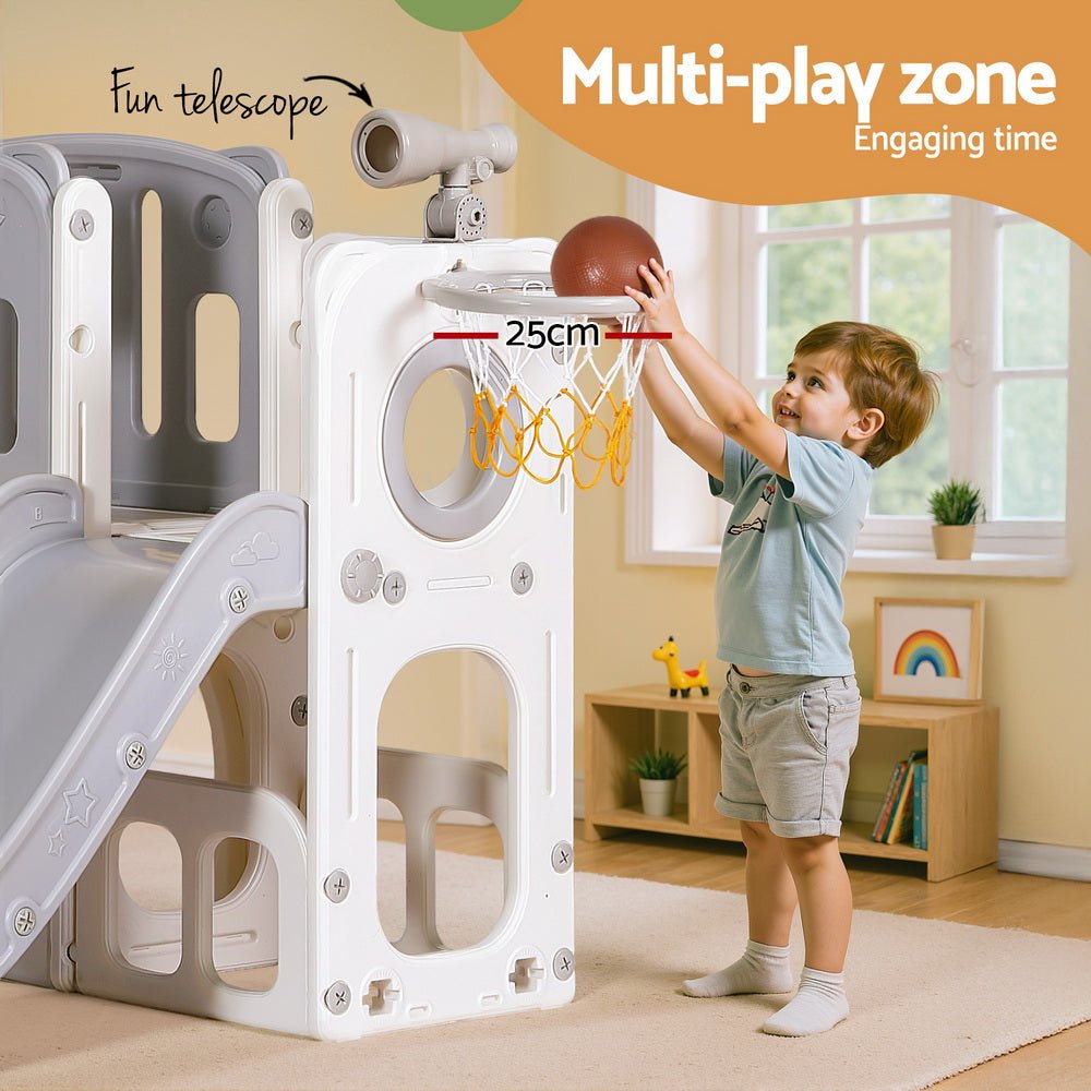 Keezi Kids Slide Swing Set Ball Hoop Rings Football Outdoor Toys for kids outdoor play - PlayScapes Australia