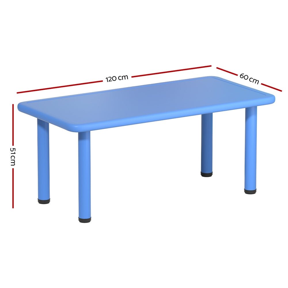 Keezi Kids Table Plastic Square Activity Study Desk 60X120CM for kids outdoor play - PlayScapes Australia