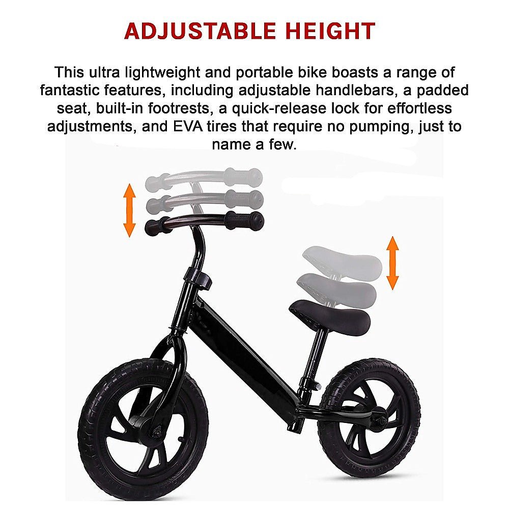 Kids Balance Bike Ride On Toys Push Bicycle Wheels for kids outdoor play - PlayScapes Australia
