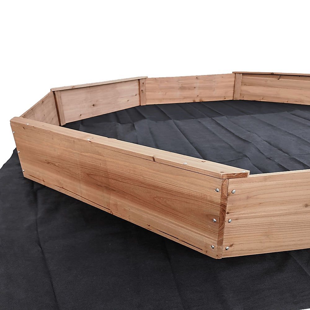 Kids Sand Pit Large Octagonal Wooden Sandpit for kids outdoor play - PlayScapes Australia