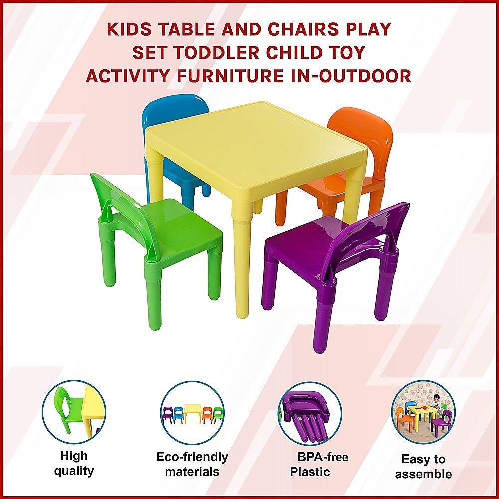 Kids Table and Chairs Play Set Toddler Child Toy Activity Furniture In - Outdoor for kids outdoor play - PlayScapes Australia