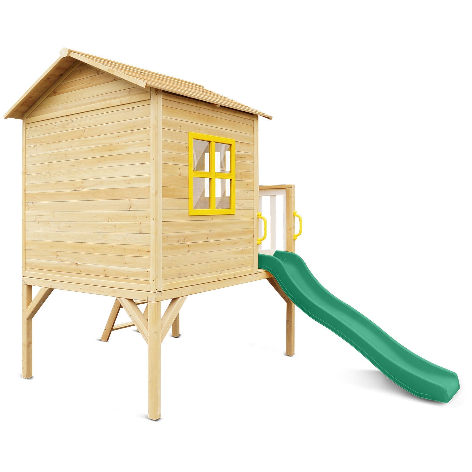 Lifespan Kids Archie Cubby House with Green Slide for kids outdoor play - PlayScapes Australia