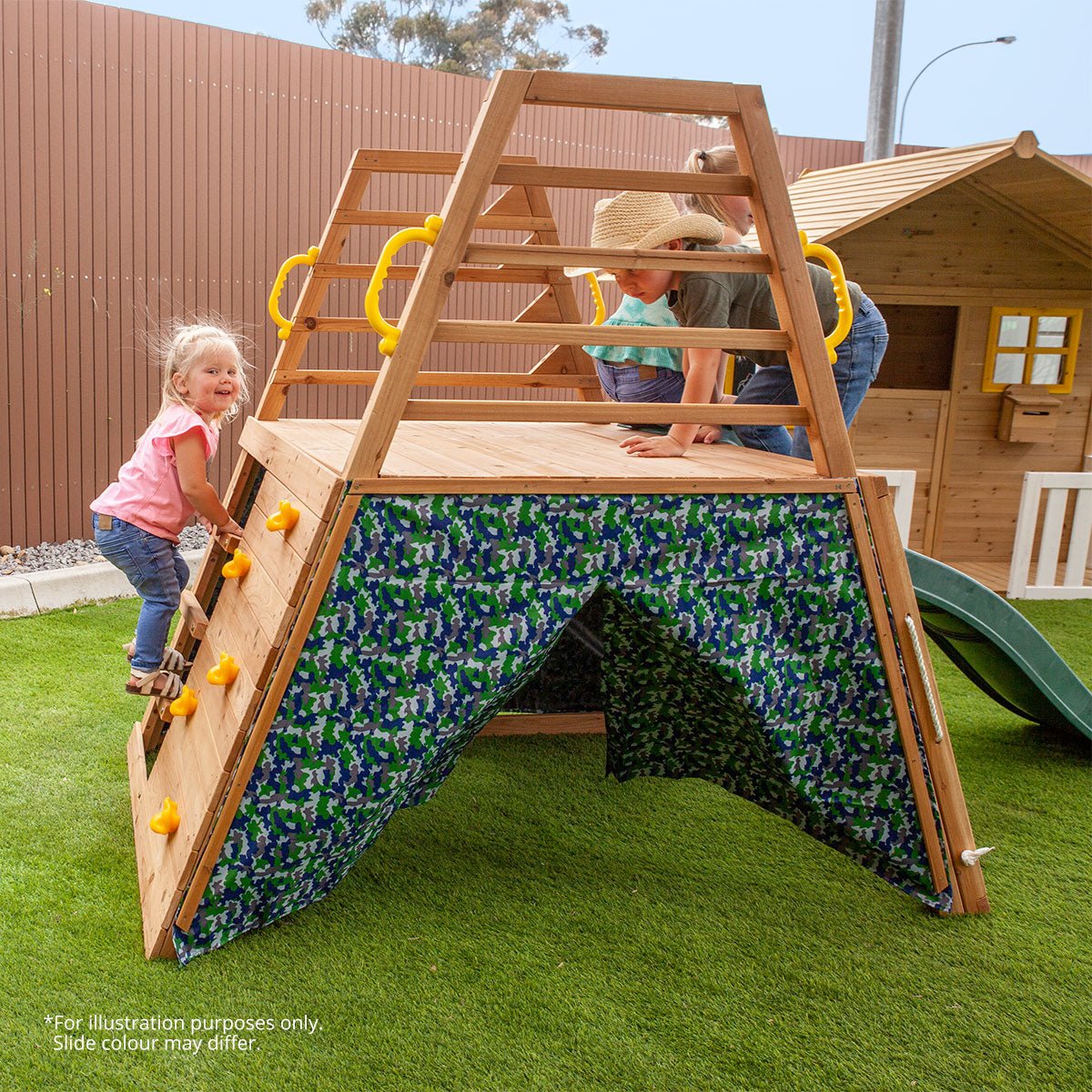 Lifespan Kids Cooper Climb & 1.8m Slide (Blue) for kids outdoor play - PlayScapes Australia