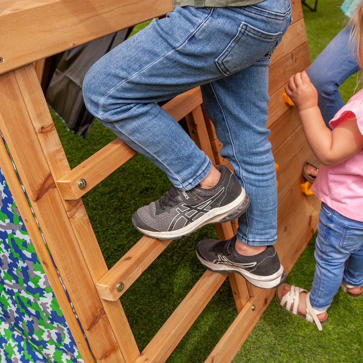 Lifespan Kids Cooper Climb & 1.8m Slide (Blue) for kids outdoor play - PlayScapes Australia