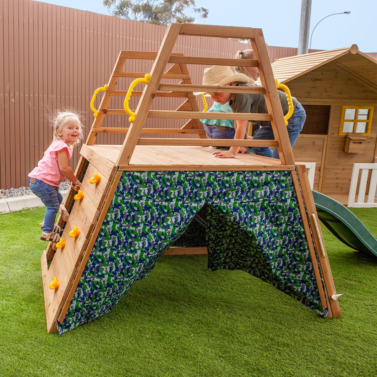 Lifespan Kids Cooper Climbing Frame with 1.8m Green Slide for kids outdoor play - PlayScapes Australia
