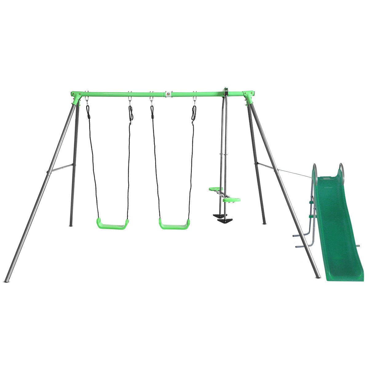 Lifespan Kids Hurley 2 Metal Swing Set with Slide for kids outdoor play - PlayScapes Australia