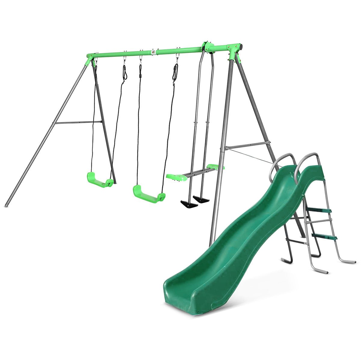 Lifespan Kids Hurley 2 Metal Swing Set with Slide for kids outdoor play - PlayScapes Australia