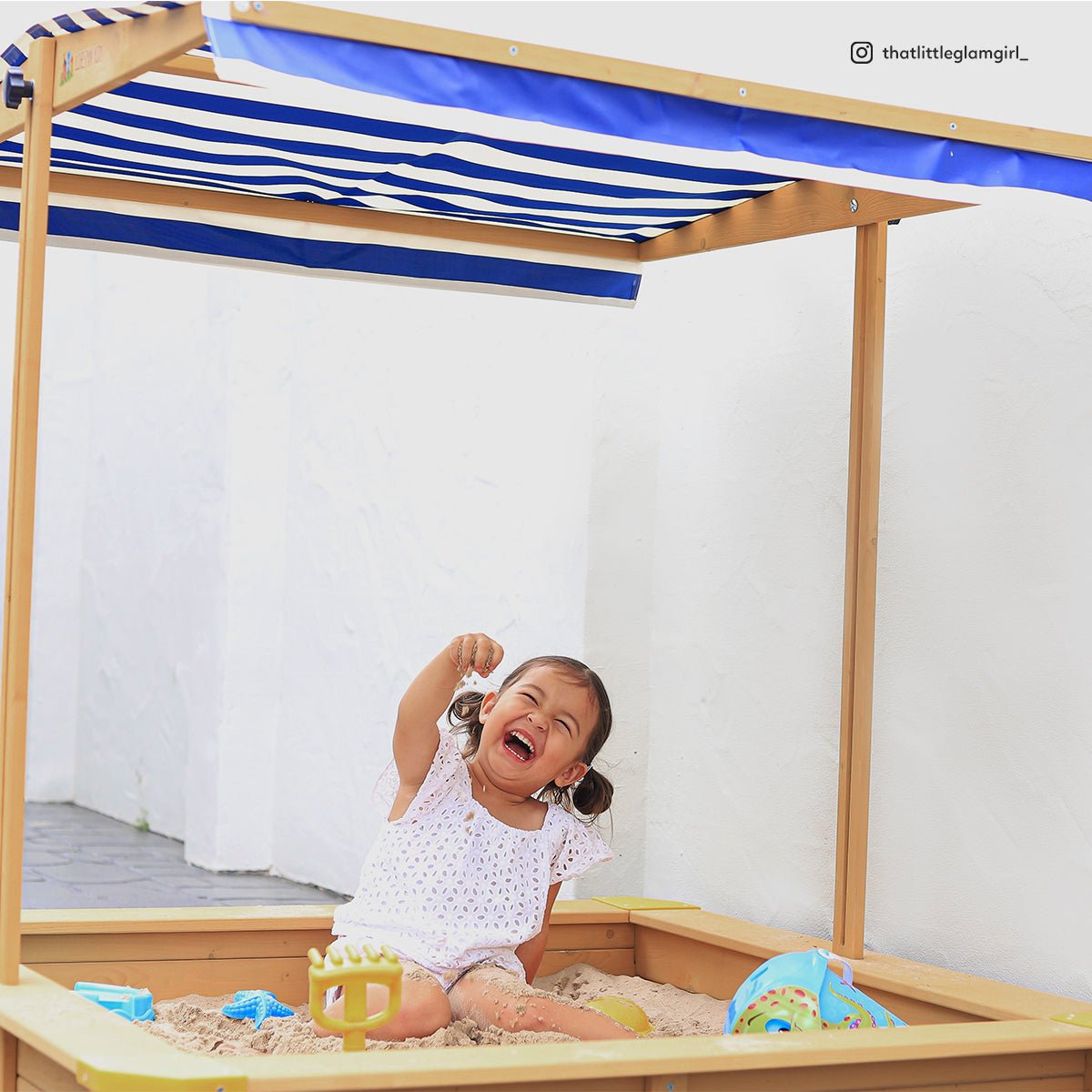 Lifespan Kids Joey 2 Sandpit with Adjustable UV Protective Canopy. for kids outdoor play - PlayScapes Australia