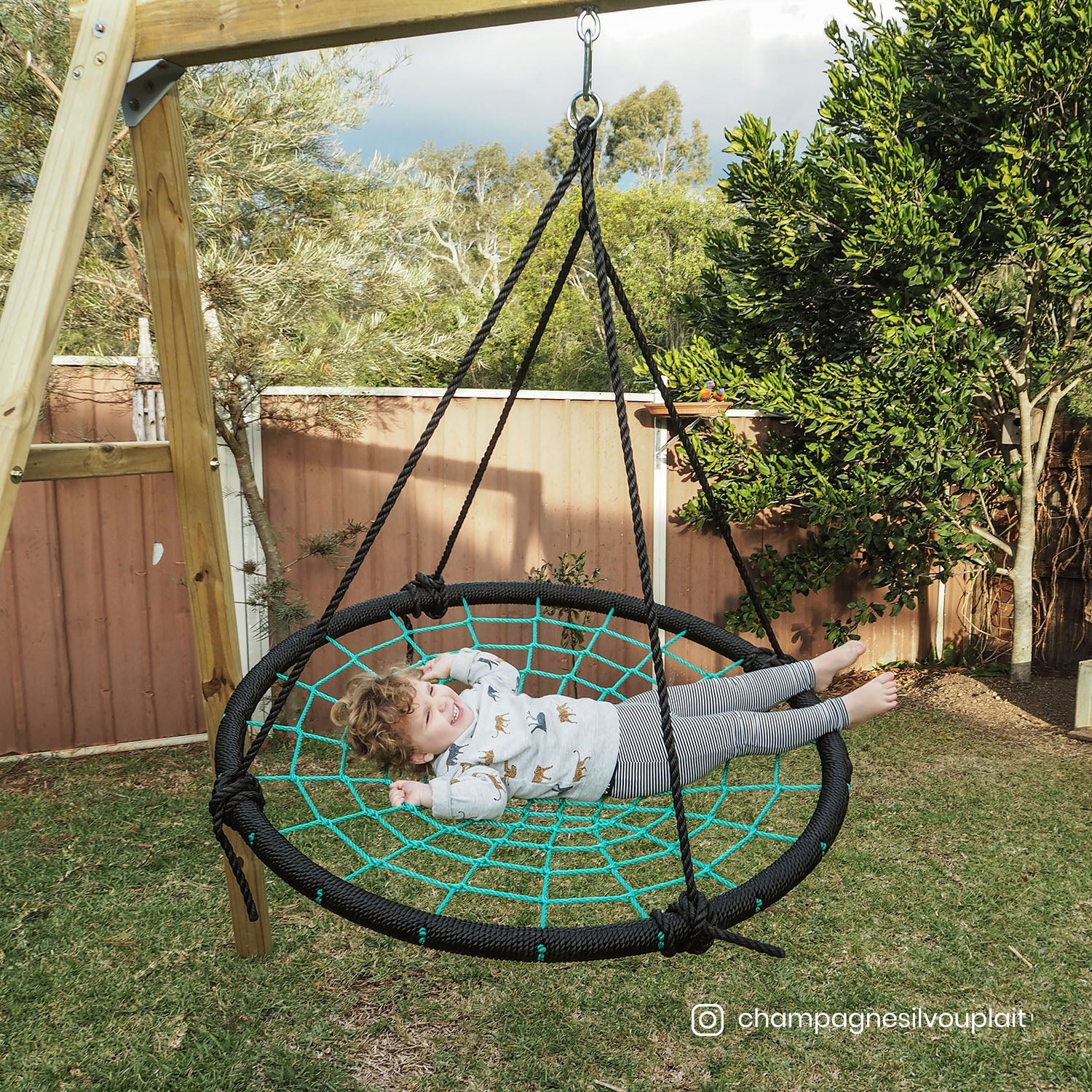 Lifespan Kids Oakley Swing Set with 1.2m Spidey Web Swing for kids outdoor play - PlayScapes Australia