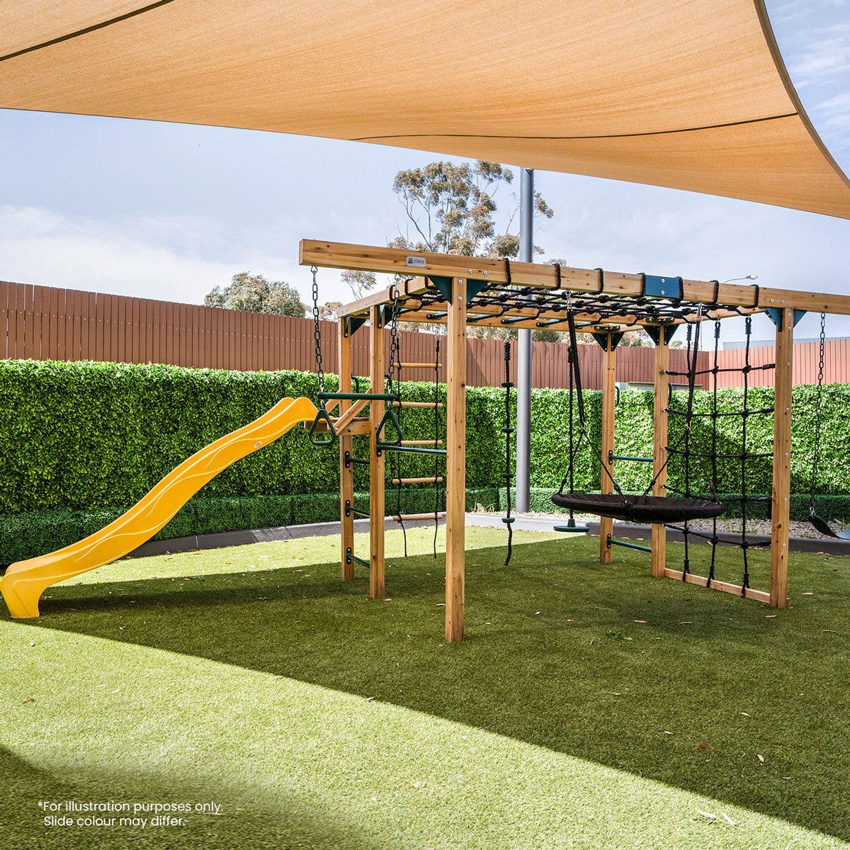 Lifespan Kids Orangutan Monkey Bars Jungle Gym Climbing Frame with 2.2m Slide (Pastel Pink) for kids outdoor play - PlayScapes Australia