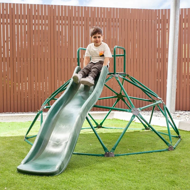 Lifespan Kids Summit 2.0m Dome Climber + 1.8m Slide for kids outdoor play - PlayScapes Australia