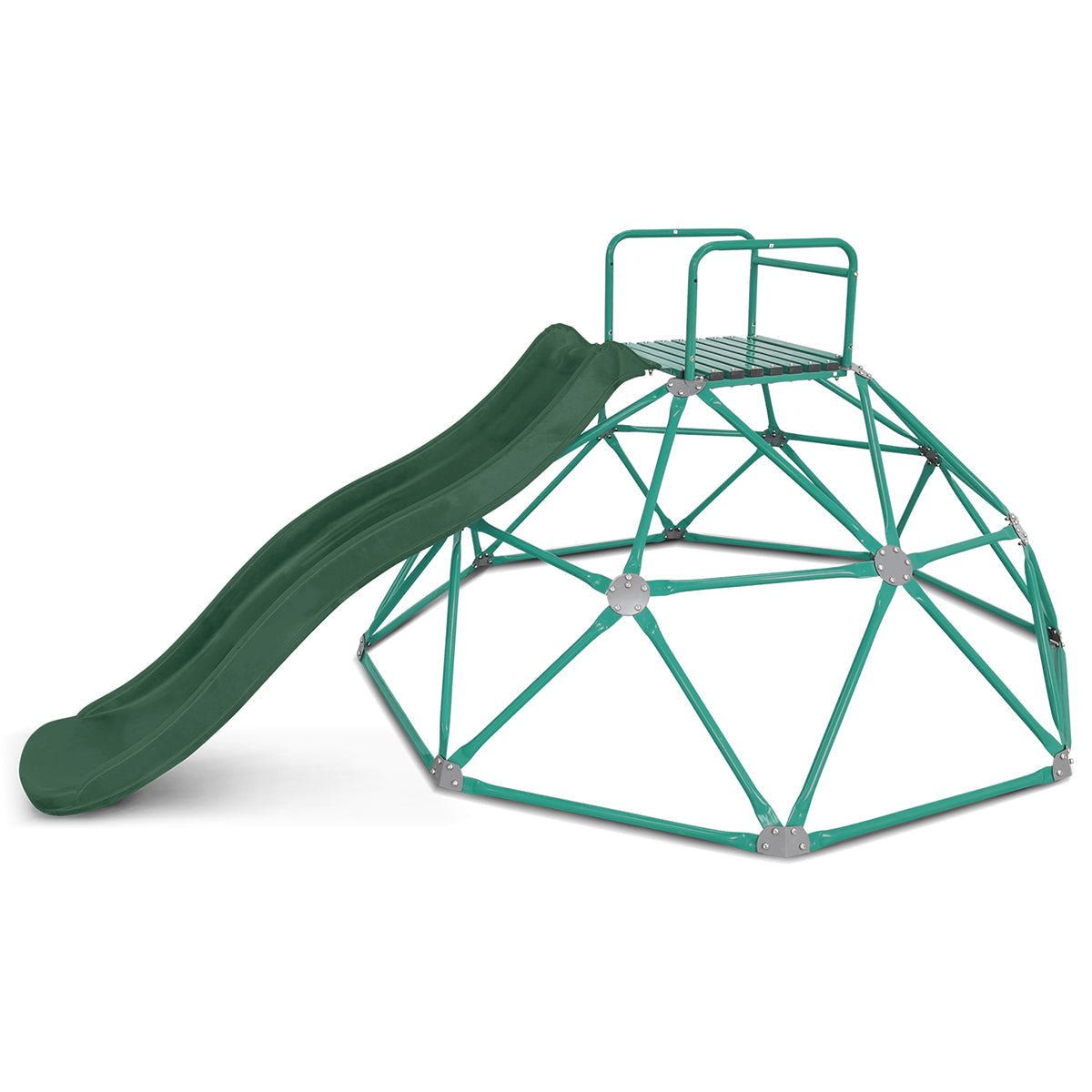 Lifespan Kids Summit 2.0m Dome Climber & 1.8m Slide (Green) for kids outdoor play - PlayScapes Australia