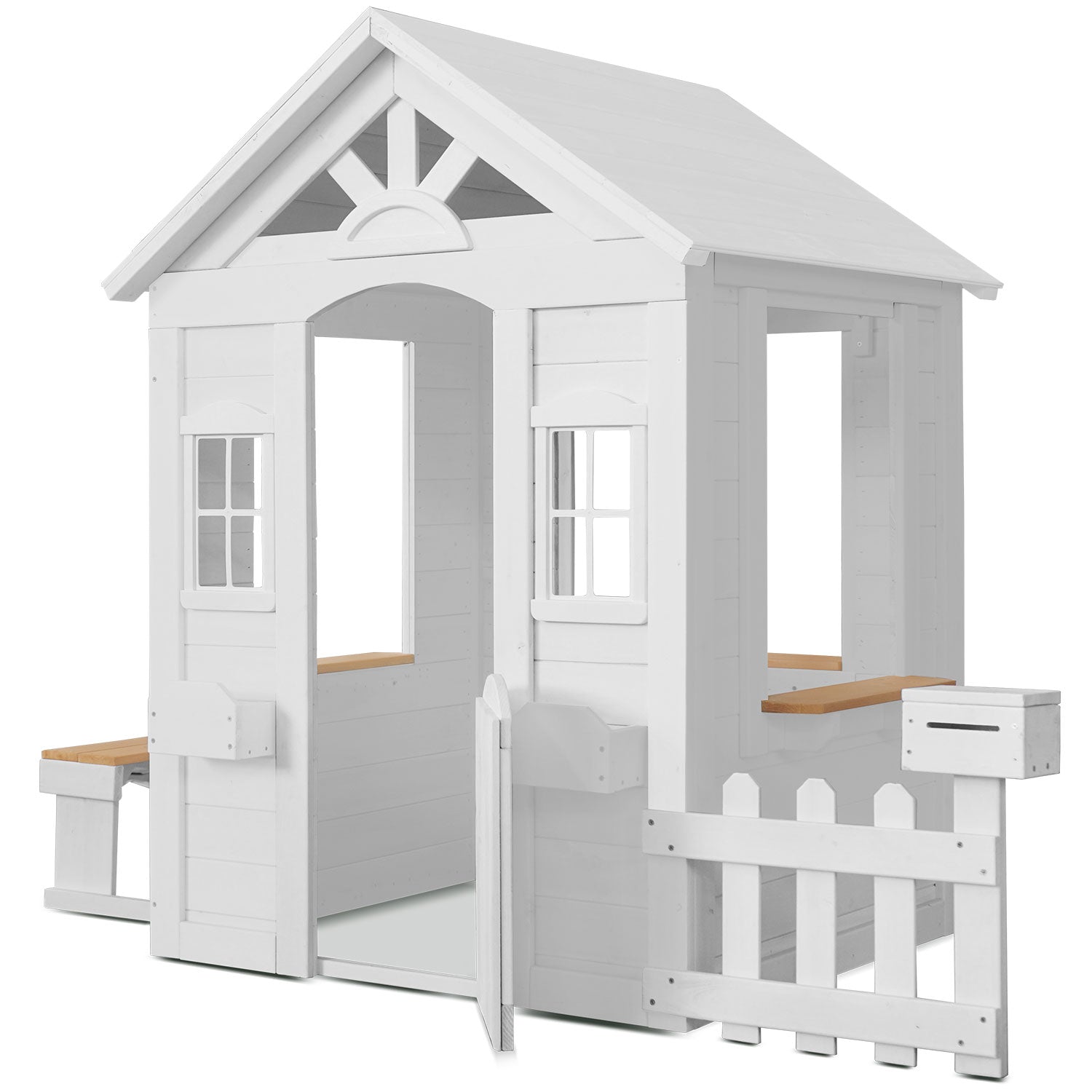 Lifespan Kids Teddy V2 Cubby House White for kids outdoor play - PlayScapes Australia