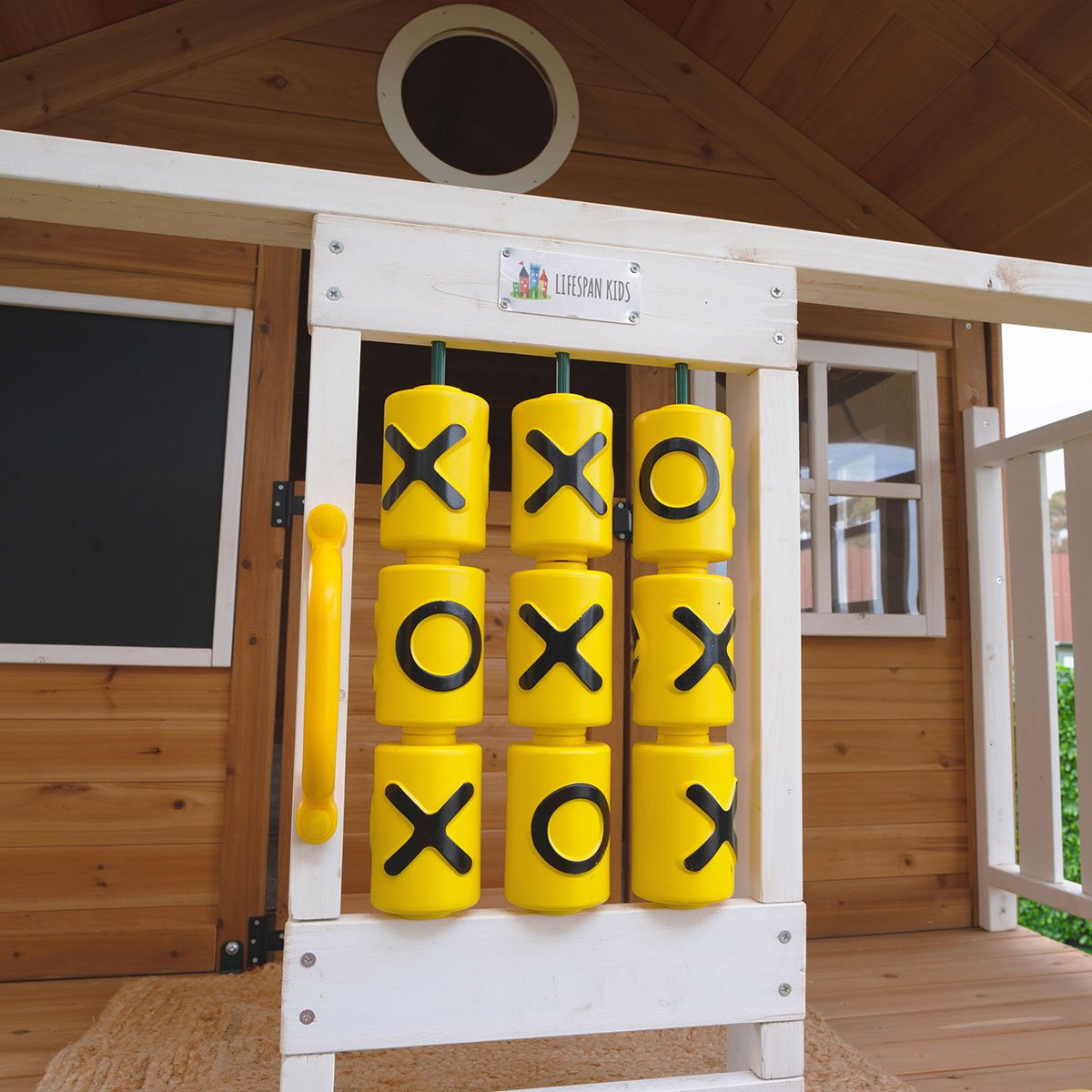 Lifespan Kids Warrigal Cubby House with 2.2m Slide (Yellow) for kids outdoor play - PlayScapes Australia