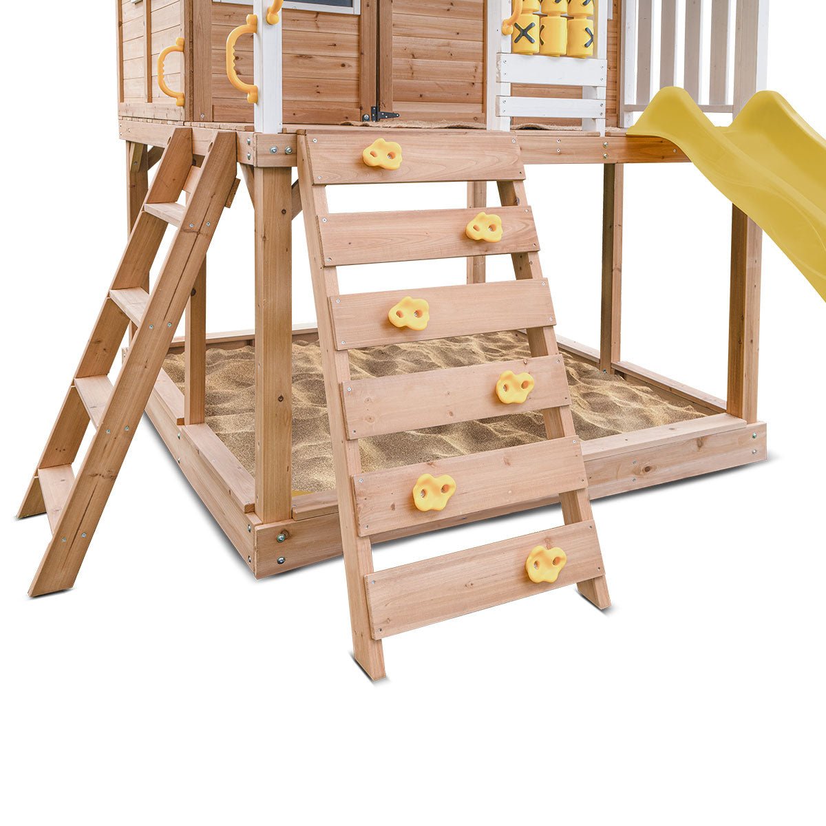 Lifespan Kids Warrigal Cubby House with 2.2m Slide (Yellow) for kids outdoor play - PlayScapes Australia