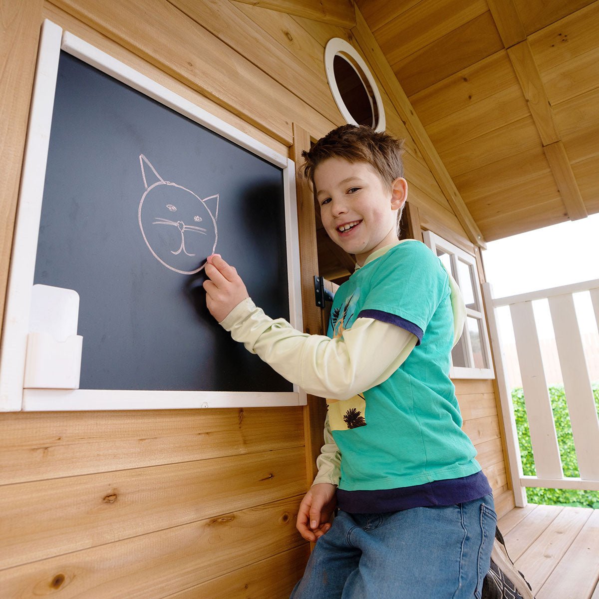 Lifespan Kids Warrigal Cubby House with 2.2m Slide (Yellow) for kids outdoor play - PlayScapes Australia