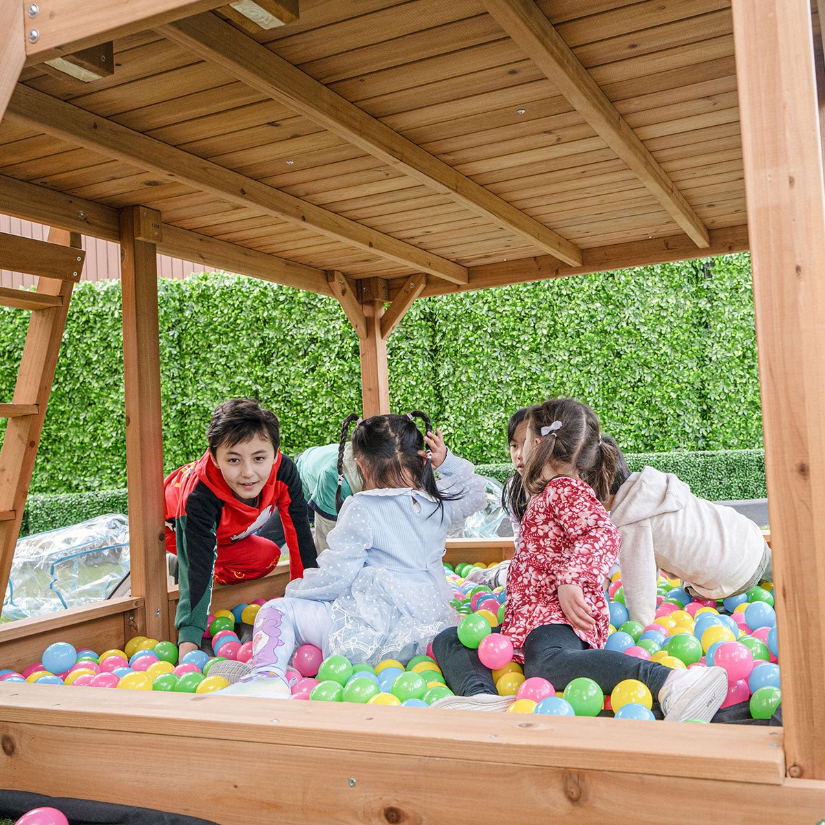 Lifespan Kids Warrigal Cubby House with 2.2m Slide (Yellow) for kids outdoor play - PlayScapes Australia