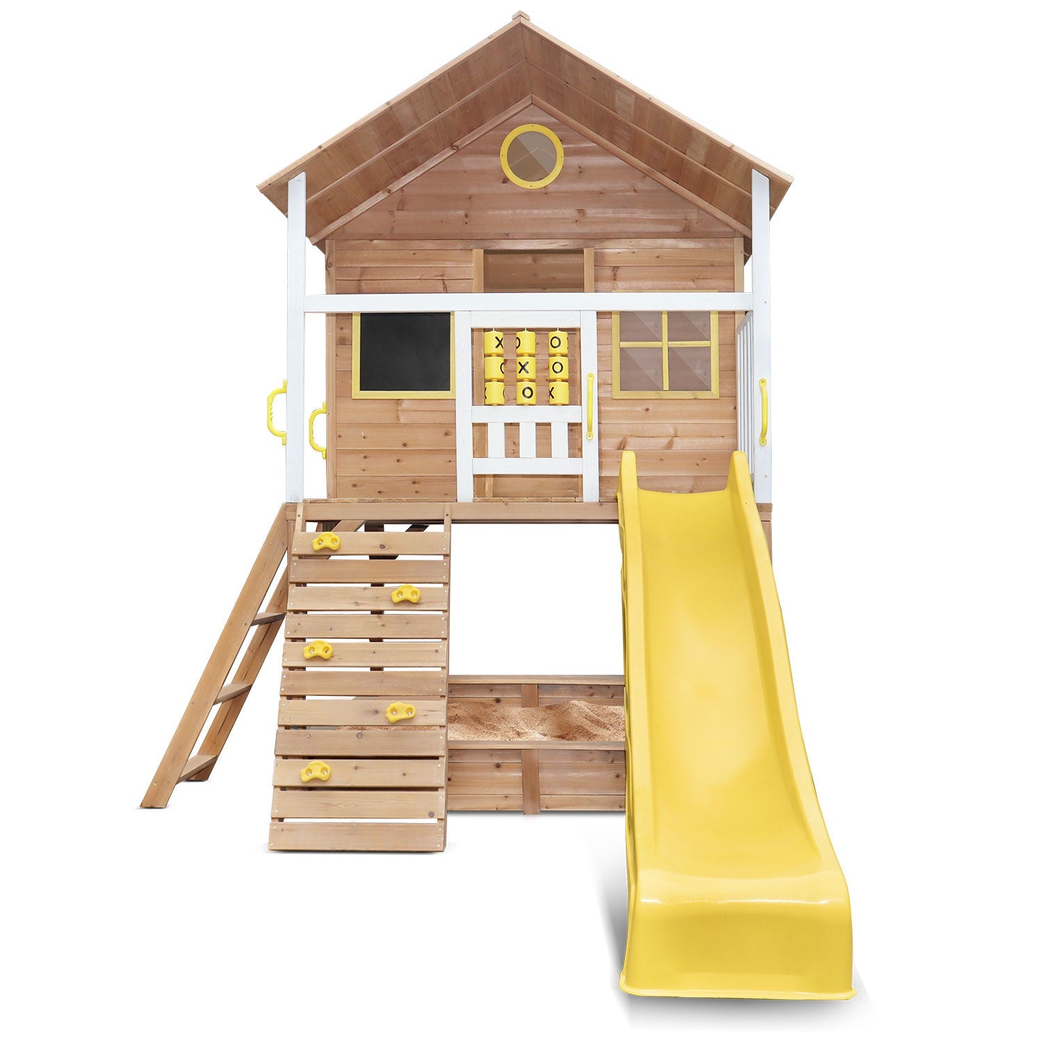 Lifespan Kids Warrigal Cubby House - Yellow Slide for kids outdoor play - PlayScapes Australia