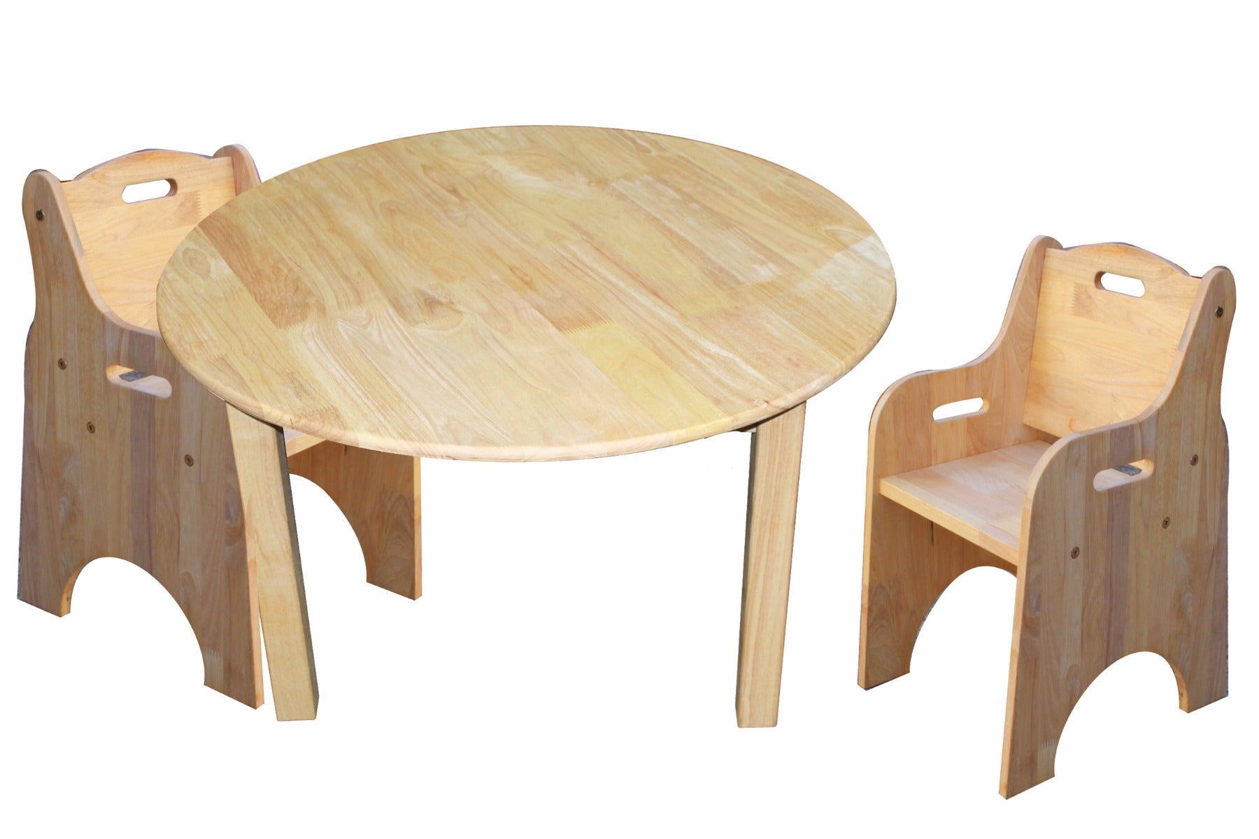 Medium round table and 2 toddler chairs for kids outdoor play - PlayScapes Australia