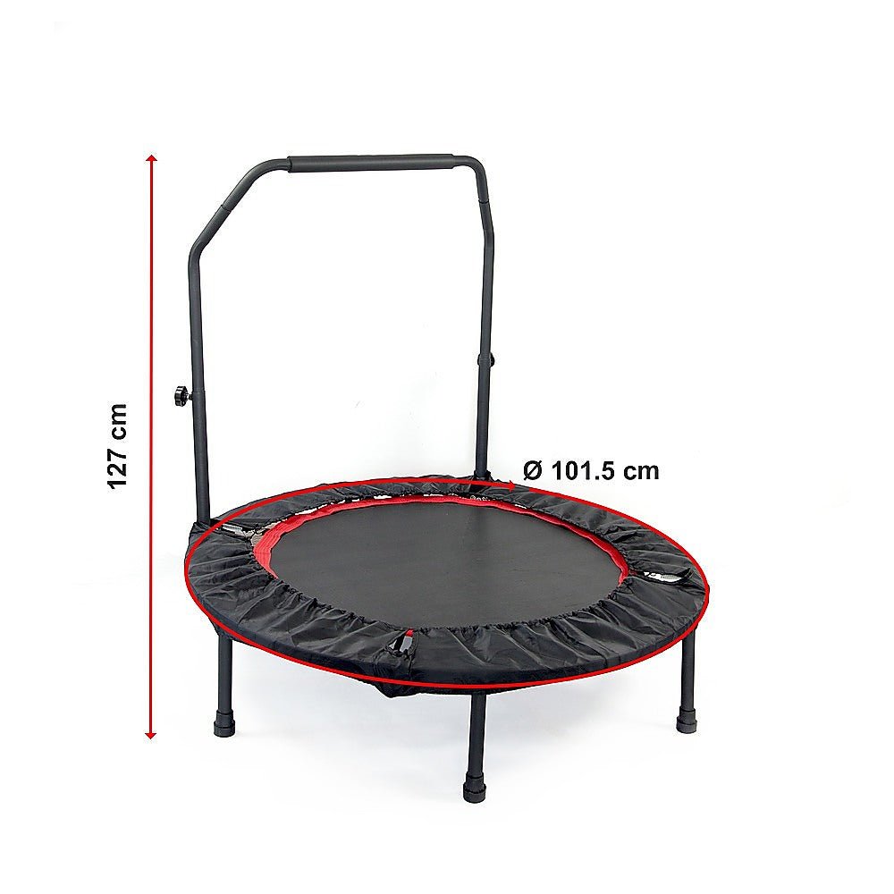 Mini Rebounder Trampoline With Handle Rail for kids outdoor play - PlayScapes Australia