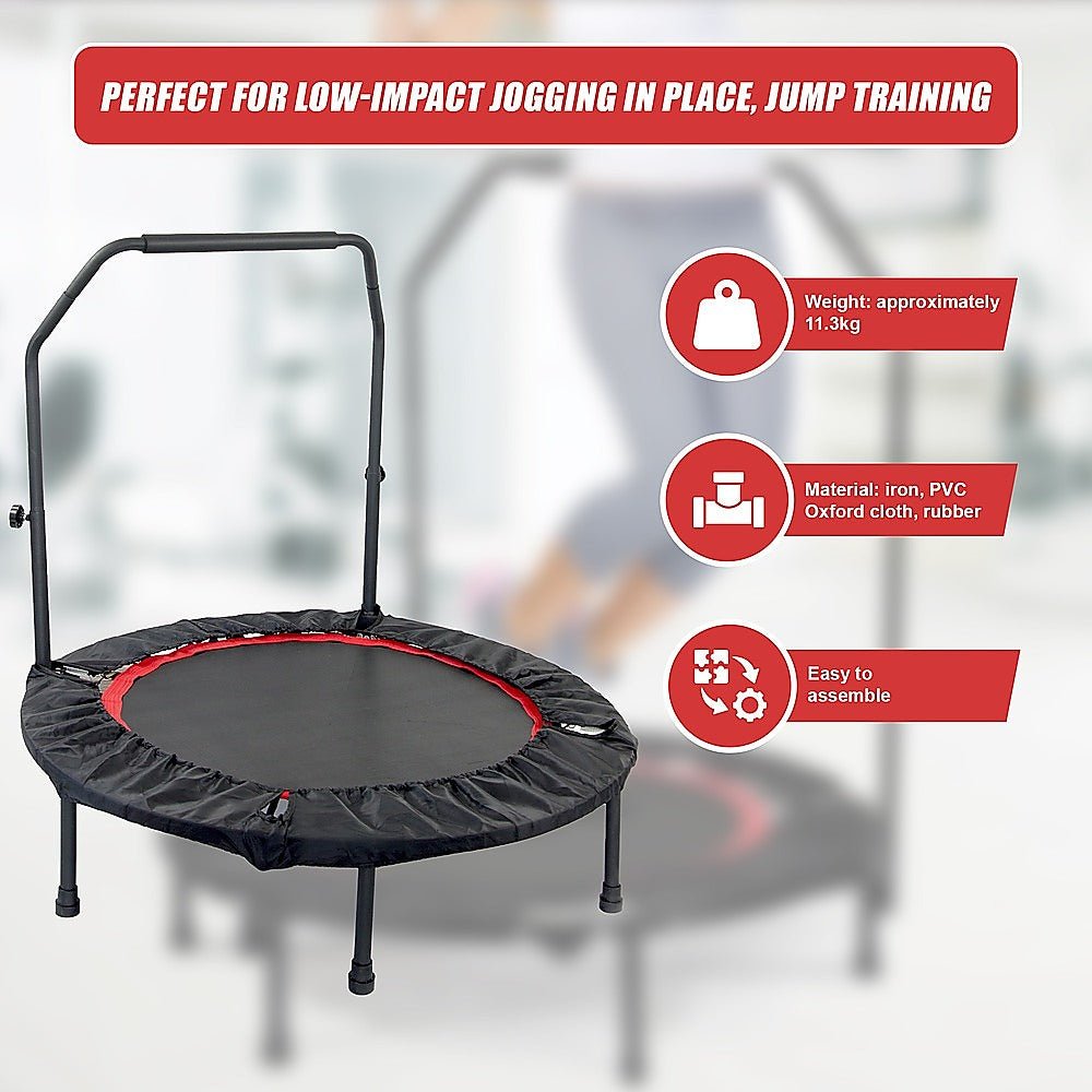 Mini Rebounder Trampoline With Handle Rail for kids outdoor play - PlayScapes Australia