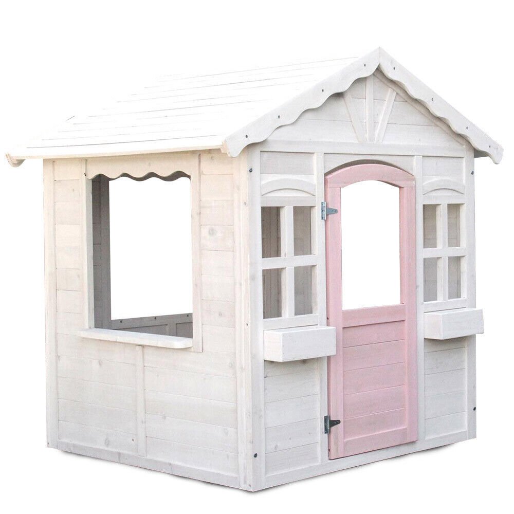 ROVO KIDS Cubby House, Wooden Outdoor DIY Timber Cottage Style Playhouse. for kids outdoor play - PlayScapes Australia