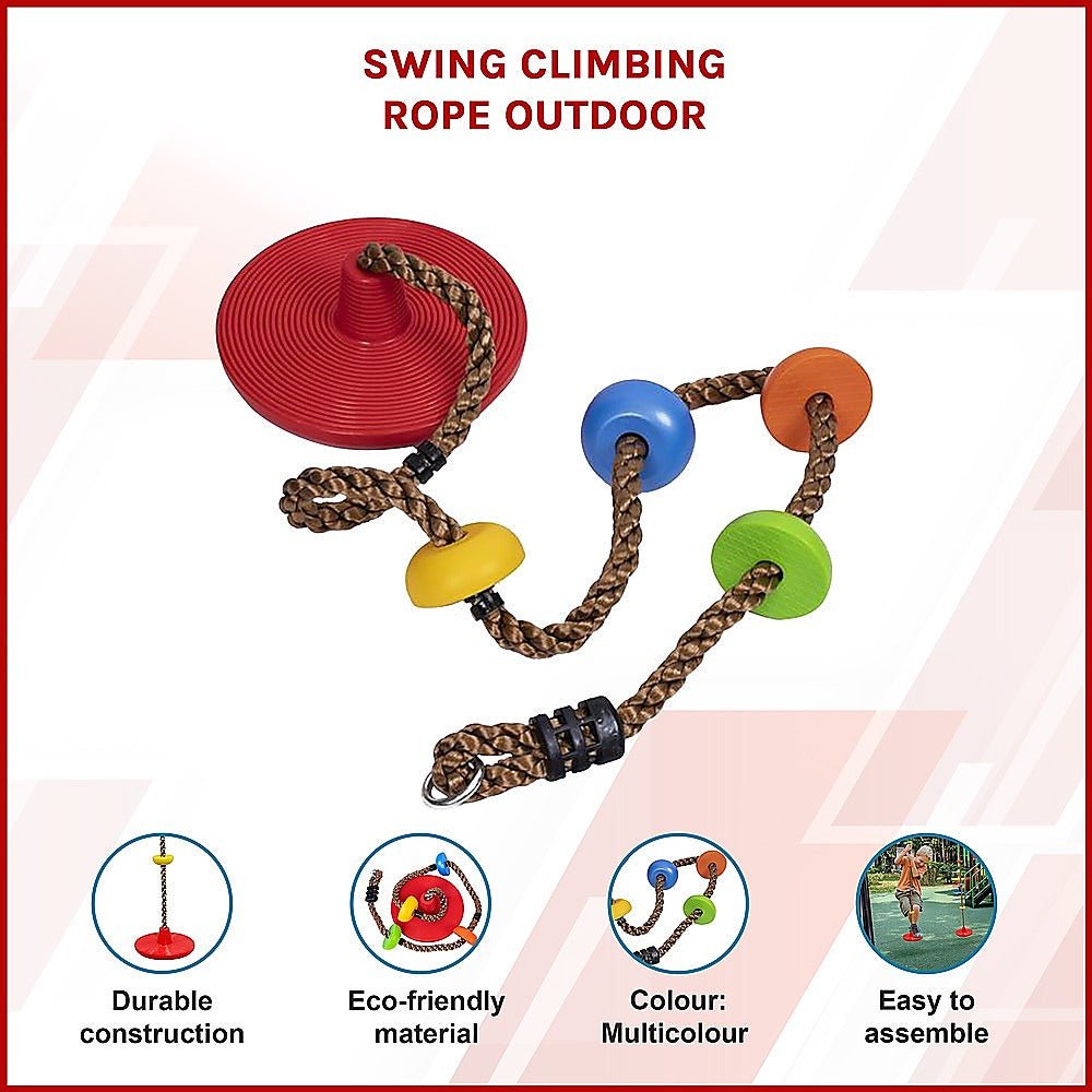 Swing Climbing Rope Outdoor for kids outdoor play - PlayScapes Australia