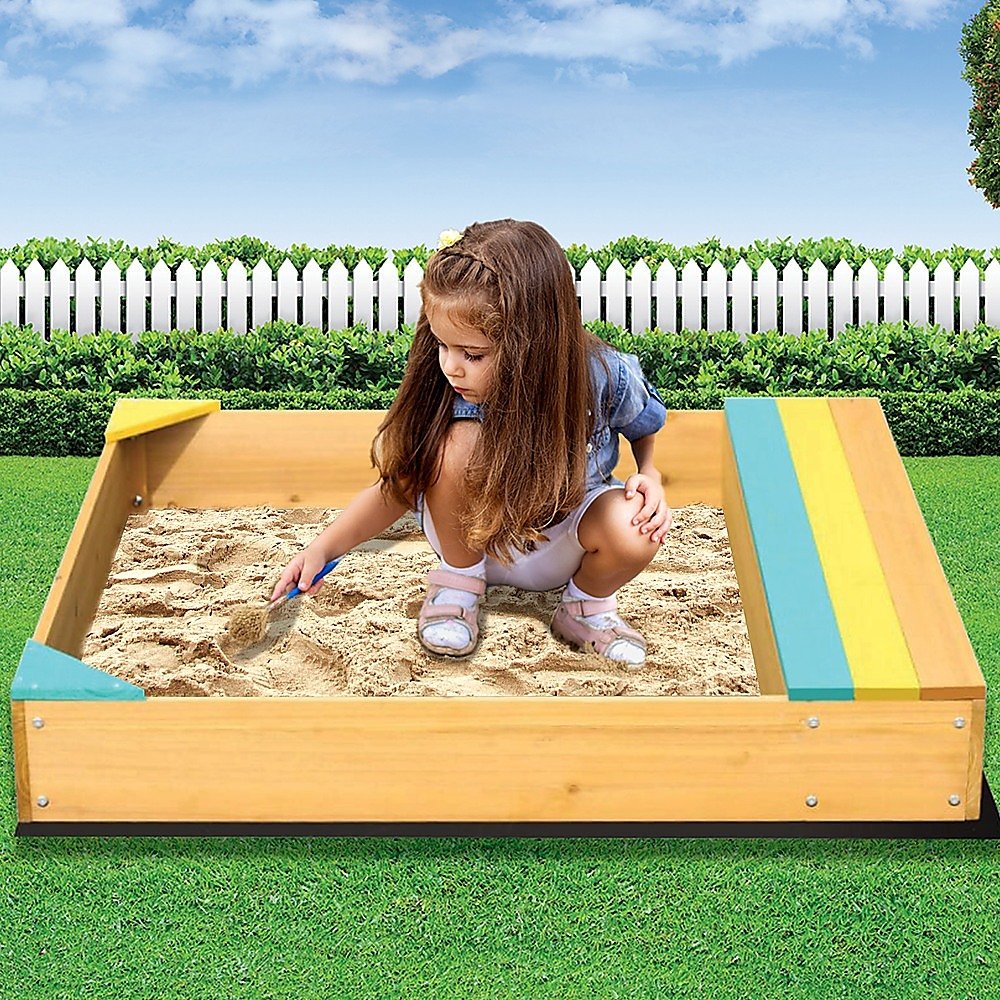Wooden Kids Backyard Sandbox Children Outdoor Play Toy Sandpit for kids outdoor play - PlayScapes Australia