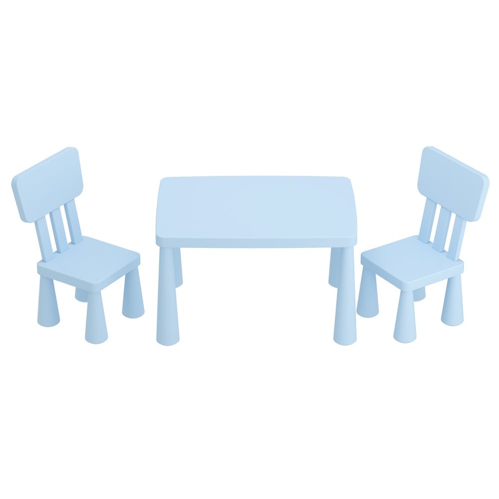 1 Keezi Kids Table and 2 Chairs Set Blue for kids outdoor play - PlayScapes Australia