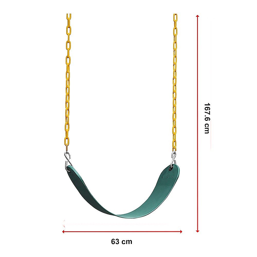 2 Pack Swings Seats Heavy Duty 66" Chain Plastic Coated Playground Swing for kids outdoor play - PlayScapes Australia