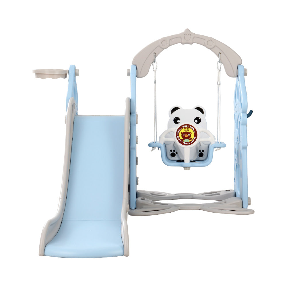 Keezi Baby Gym, Toddler Slide Swing Set & Basketball Hoop. 170cm.