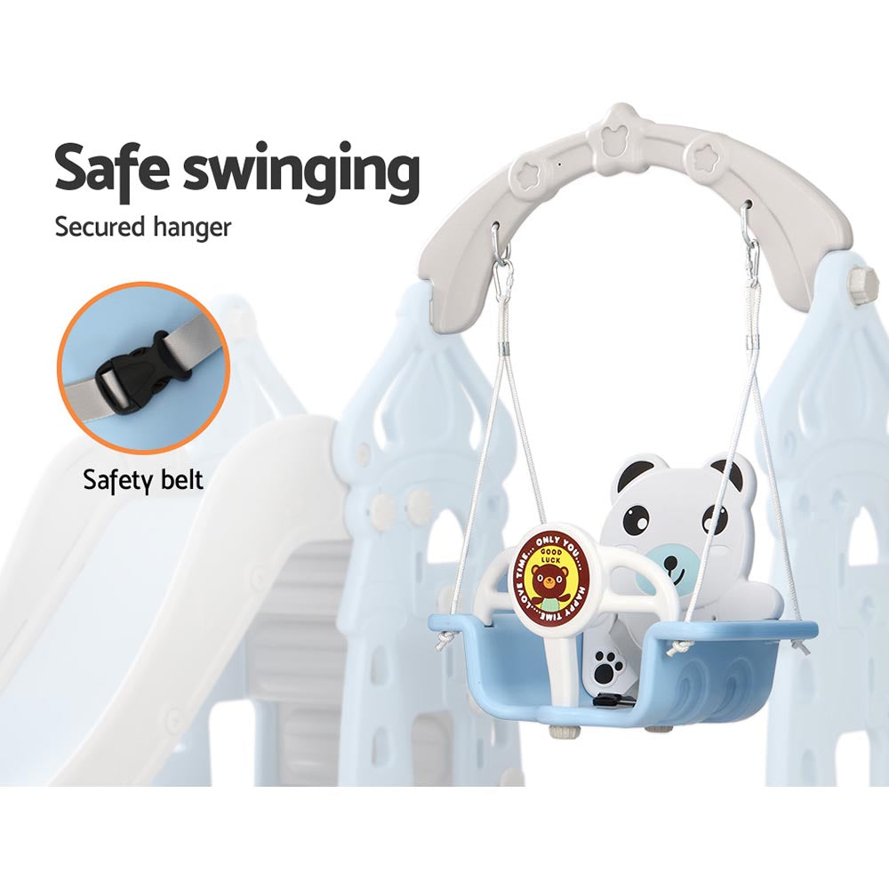 Keezi Baby Gym, Toddler Slide Swing Set & Basketball Hoop. 170cm.