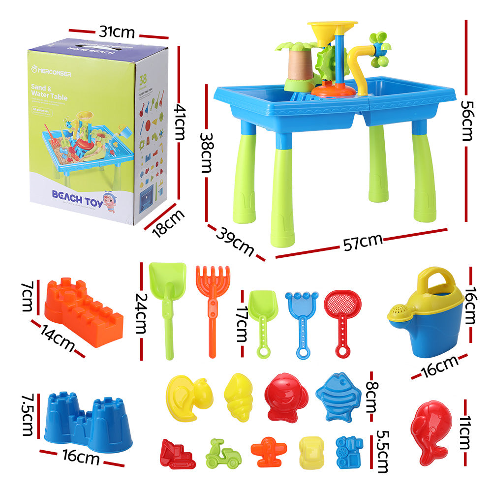Keezi Kids Sand and Water Table Windmill Shovel.