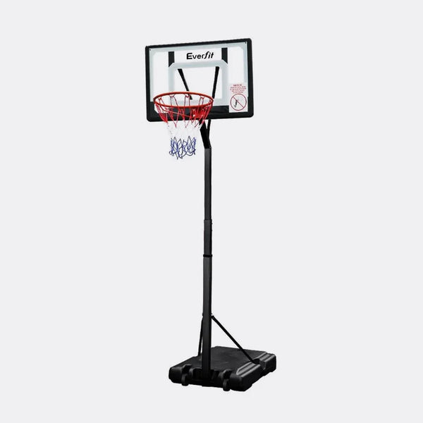 Everfit 2.6M Basketball Hoop Stand System Adjustable Portable Pro Kids Clear